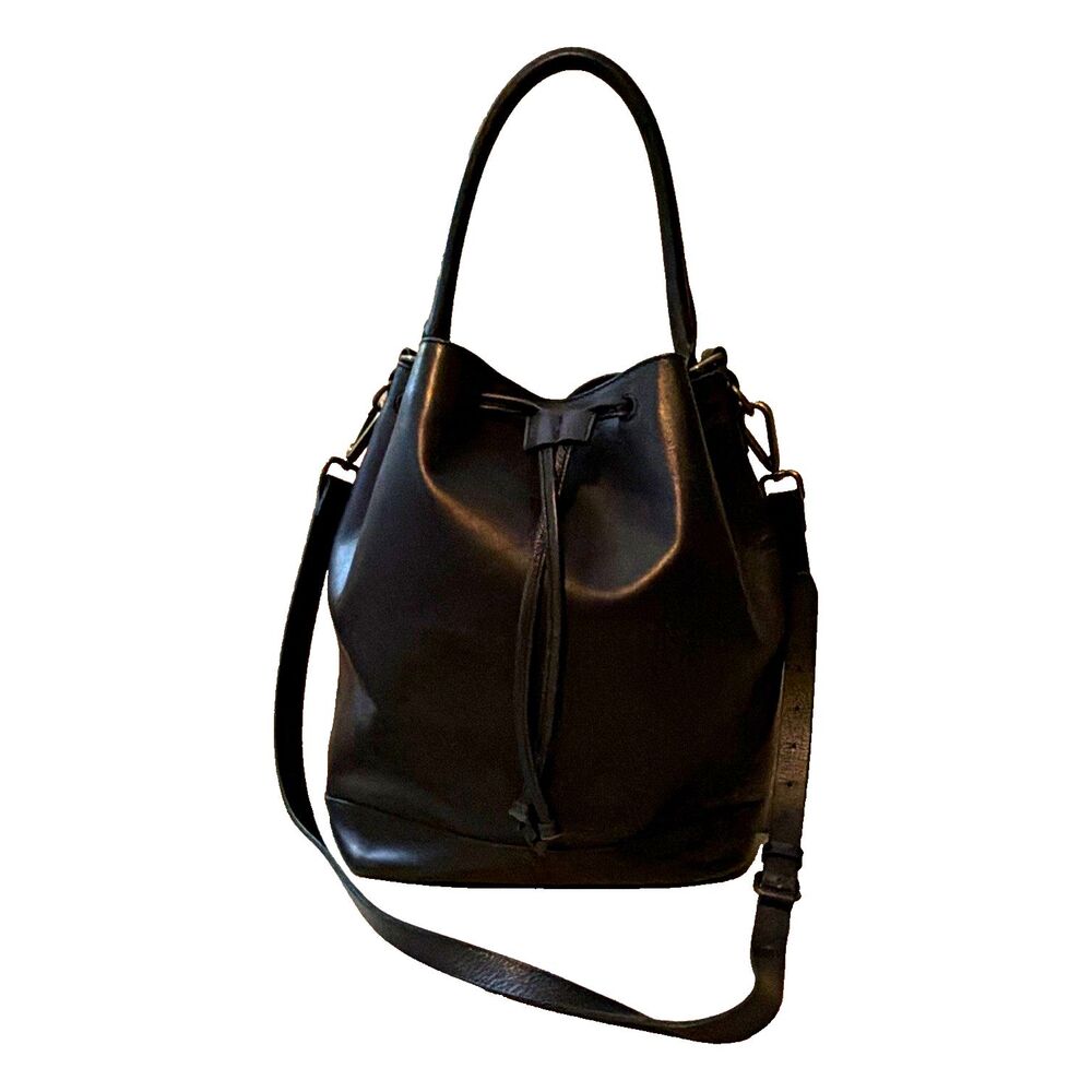 Madewell Leather Drawstring Bucket Bag Lafayette  Top Handle Crossbody